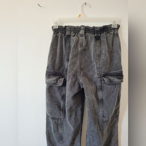 Simple Society Baggy Cargo Jeans High Waist Gray Denim Y2K 90s Skater Grunge 29 - Picture 6 of 9